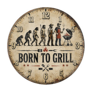 Tabla De Cortar Born to Grill Funny BBQ Evolution