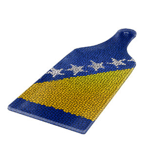 Tabla De Cortar Bosnia and Herzegovina Flag Patriotic Kitchen Deco