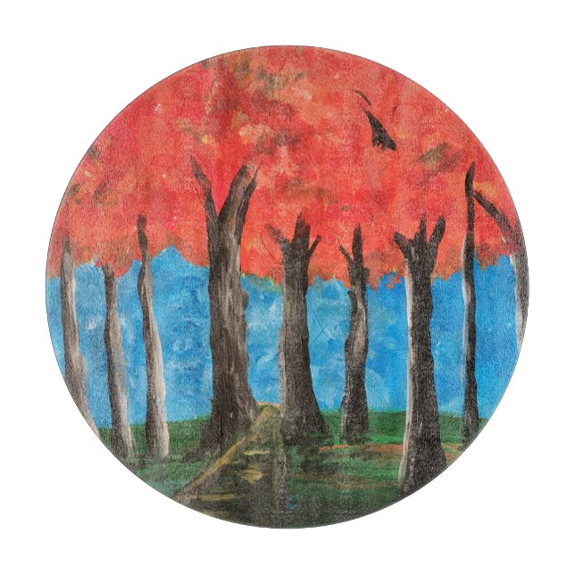 Tabla De Cortar Bosque de otoño (Anverso)