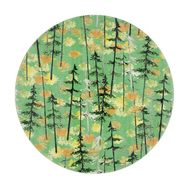 Tabla De Cortar Bosque de Otoño: Belleza Natural sin Marea (Anverso)