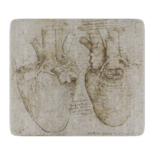 Tabla De Cortar Bosquejos humanos de la anatomía del corazón de 