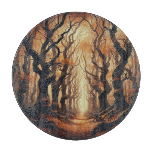 Tabla De Cortar Bosques góticos del otoño