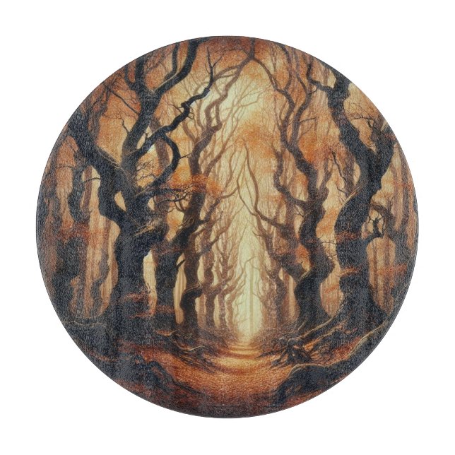 Tabla De Cortar Bosques góticos del otoño (Anverso)