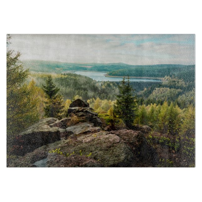 Tabla De Cortar Bosques | Montañas Ore Alemania (Anverso)