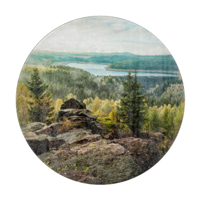 Tabla De Cortar Bosques | Montañas Ore Alemania (Anverso)