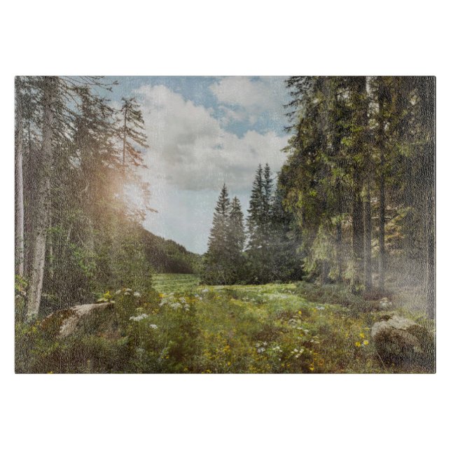 Tabla De Cortar Bosques | Sun Peeking Thu (Anverso)