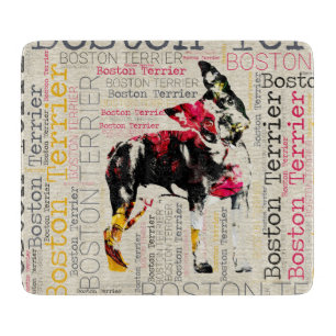 Tabla De Cortar Boston adorable Terrier