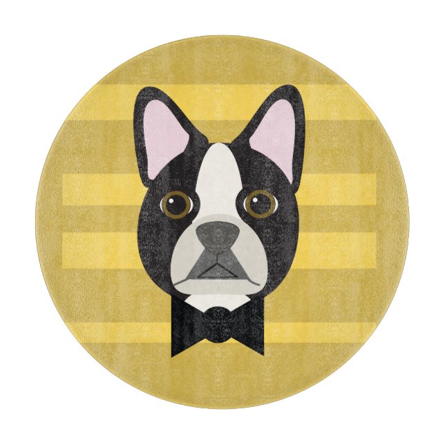 Tabla De Cortar Boston Terrier (Anverso)