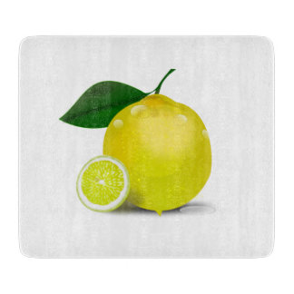 Tabla de cortar botánica del limón