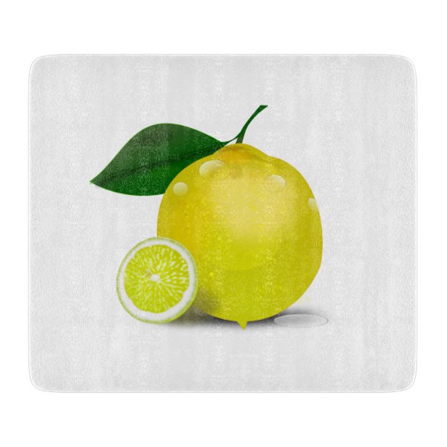Tabla de cortar botánica del limón (Anverso)