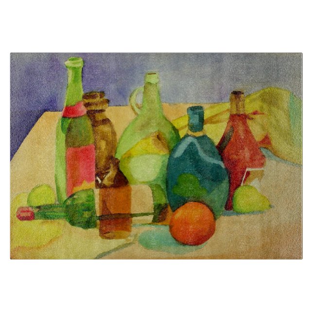 Tabla De Cortar Botellas de acuarela (Anverso)
