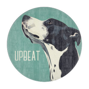 Tabla De Cortar Boxeador negro y blanco