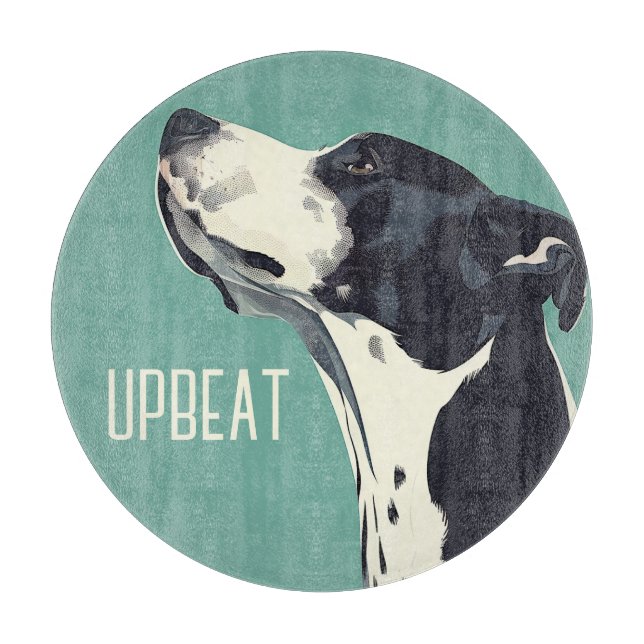 Tabla De Cortar Boxeador negro y blanco (Anverso)