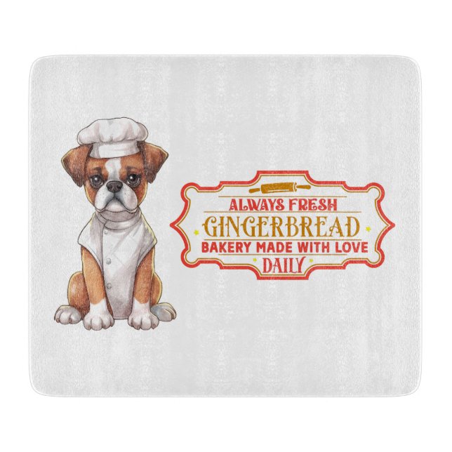 Tabla De Cortar Boxer Chef Baking Gingerbread (Anverso)
