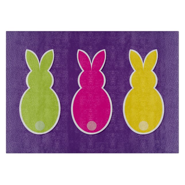 Tabla De Cortar Bright Easter Bunny Silhouette (Anverso)