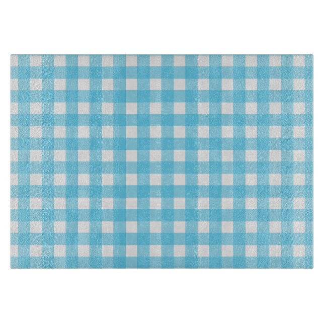 Tabla De Cortar Brillante azul ceruleano (Anverso)