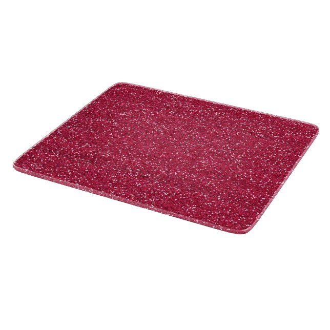 Tabla De Cortar Brillante Glitter Rosa y Plata (Borde)