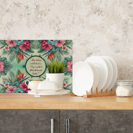 Tabla De Cortar Brillante Personalizable Tropical