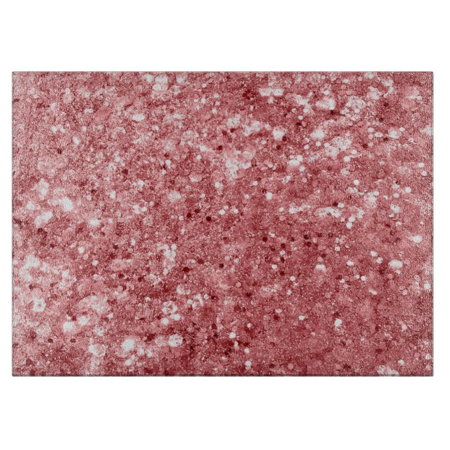Tabla De Cortar Brillante Rosa Glitter Glamuroso (Anverso)