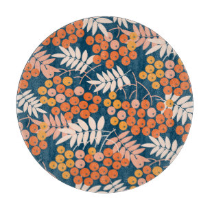 Tabla De Cortar Brillante Rowanberry Otoño Diseño Seamless