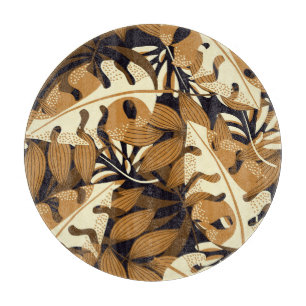 Tabla De Cortar Brillantes hojas tropicales patrón oscuro