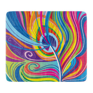 Tabla De Cortar Brisa de plumas vibrantes