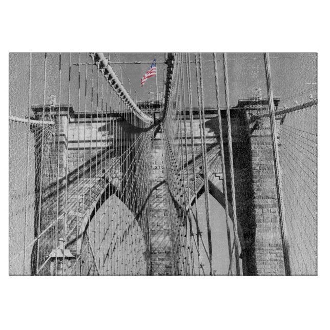 Tabla De Cortar Brooklyn Bridge Glass Cutting Board (Anverso)