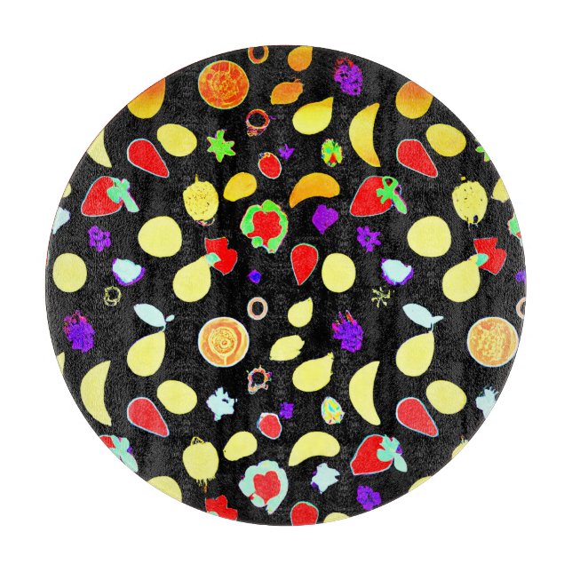 Tabla De Cortar Brote de frutas tropicales neonesas (Anverso)