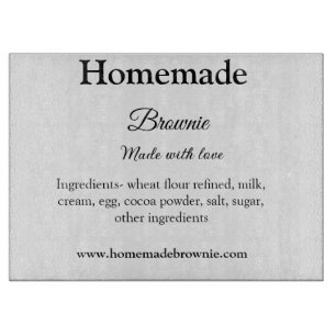 Tabla De Cortar Brownie casero hecho con amor agregar texto sitio