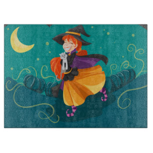 Tabla De Cortar Bruja de Halloween
