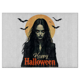Tabla De Cortar Bruja gótica de Halloween