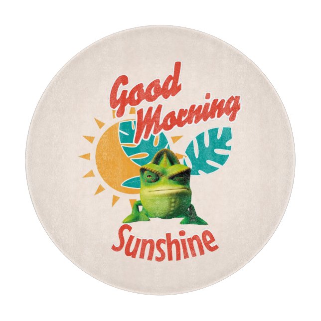 Tabla De Cortar Buenos Días Sol Funny Camaleón (Anverso)