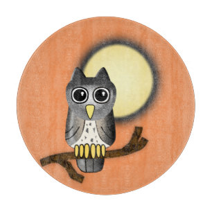 Tabla De Cortar Búho de Halloween