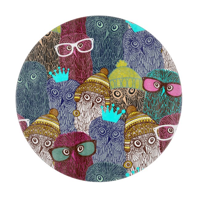 Tabla De Cortar Búho en la corona (Anverso)