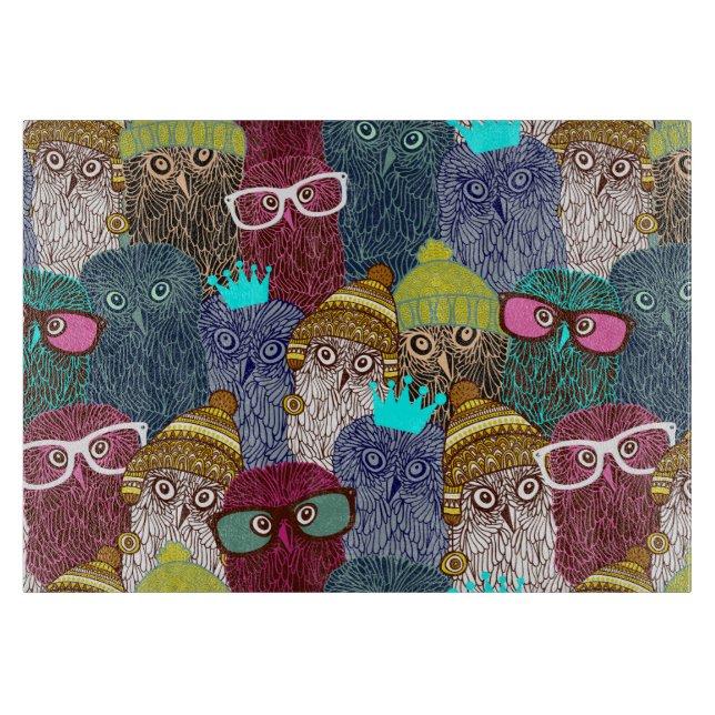 Tabla De Cortar Búho en la corona (Anverso)