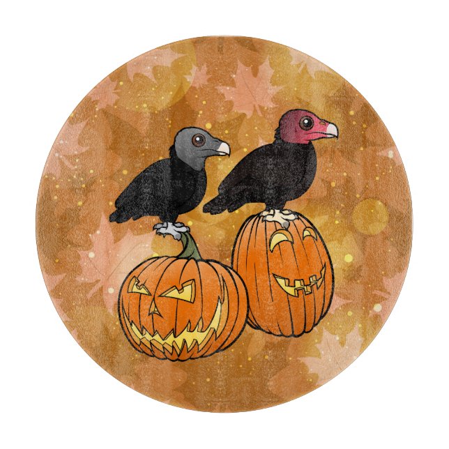 Tabla De Cortar ¡Buitres celebran Halloween! (Anverso)