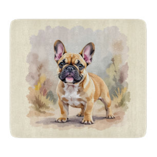 Tabla De Cortar Bulldog Francés Canela Marrón Hermoso Perro French