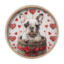 Tabla De Cortar Bulldog francés de San Valentín