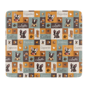 Tabla De Cortar Bulldog lindo café amor