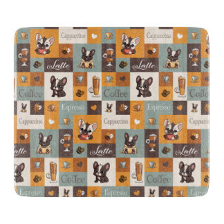 Tabla De Cortar Bulldog lindo café amor