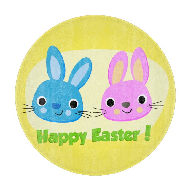 TABLA DE CORTAR BUNNES "FELIZ" (Anverso)