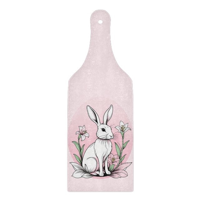 Tabla De Cortar Bunny and Lilies (Anverso)