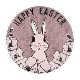 Tabla De Cortar Bunny Magnolia Flower Easter
