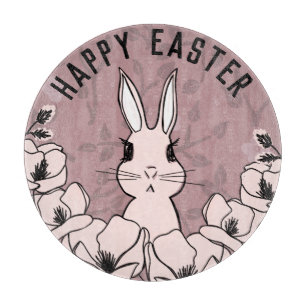Tabla De Cortar Bunny Magnolia Flower Easter