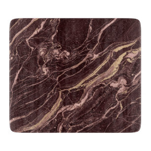 Tabla De Cortar Burgundy Marble Negrita Estilo Moderno Refinado