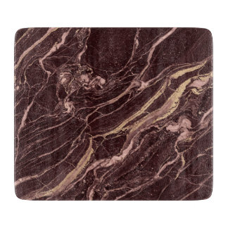 Tabla De Cortar Burgundy Marble Negrita Estilo Moderno Refinado