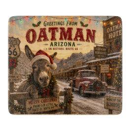 Tabla De Cortar Burro Navideño Vintage Oatman Ruta 66
