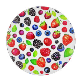 Tabla De Cortar Burst de Berry: Patrón de Fruity