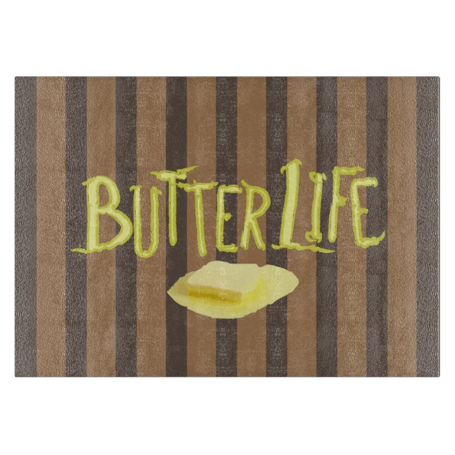 Tabla De Cortar Butter Life Brown Strips BG (Anverso)