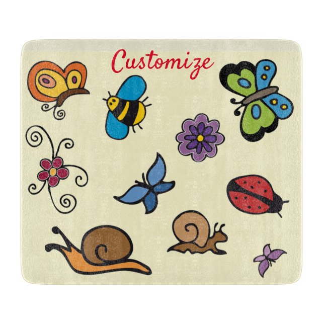 Tabla De Cortar Butterflies Snails Insect Thunder_Cove (Anverso)
